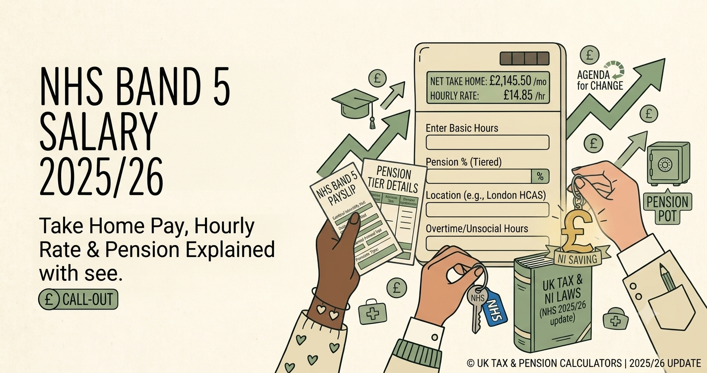 NHS Band 5 Salary 2025/26 — Take Home Pay, Hourly Rate & Pension
