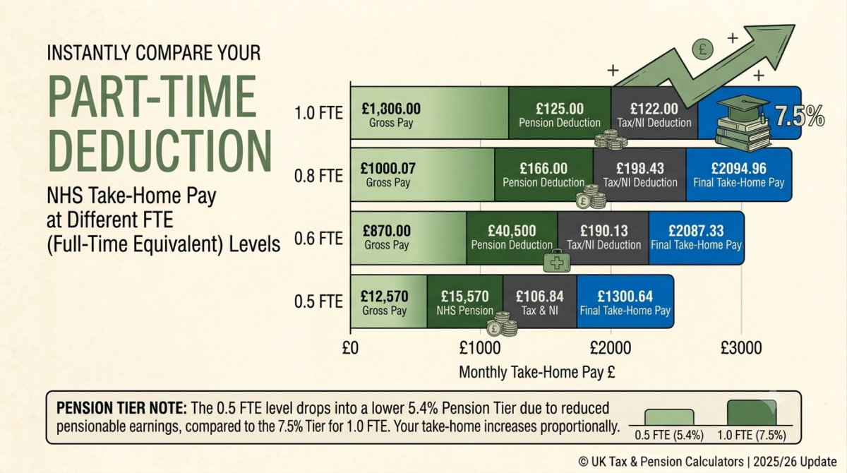 Part-time Band 5 take home pay